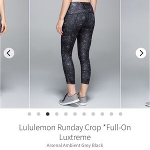 lululemon athletica Runday Crop Full-On Luxtreme Pants - Black